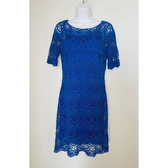 Blue Lace XS Dress With Slip - Picture 8 of 10